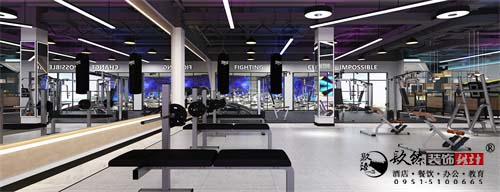 银川健身会所设计效果图|镹臻设计