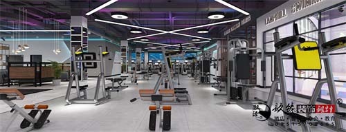 银川健身会所设计效果图|镹臻设计