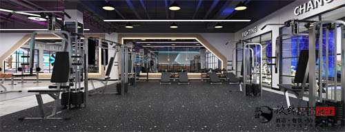 银川健身会所设计效果图|镹臻设计