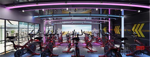 银川健身会所设计效果图|镹臻设计