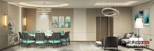 银川员工餐厅设计效果图|镹臻设计