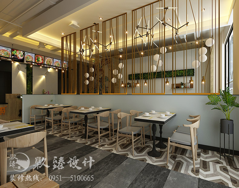 银川餐厅装修设计|镹臻装饰,启胃香连锁餐饮装修设计案