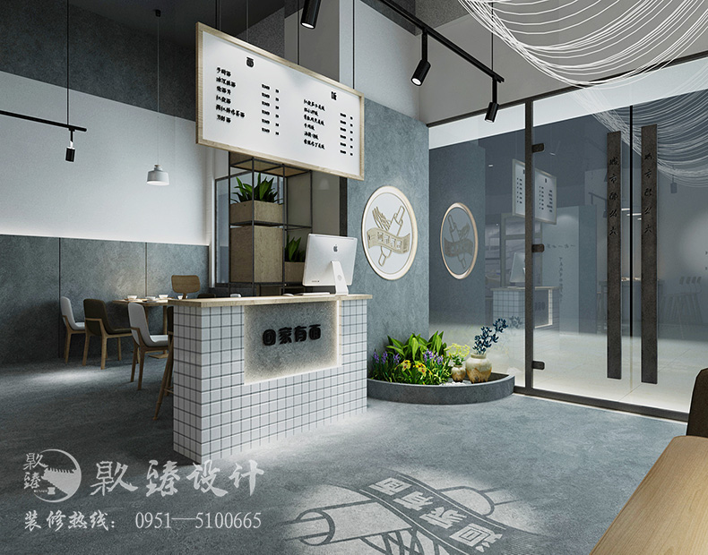 银川店面装修设计|镹臻装饰|回家有面面馆设计案例赏析