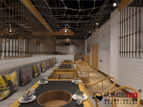 银川火锅店设计效果图|镹臻设计