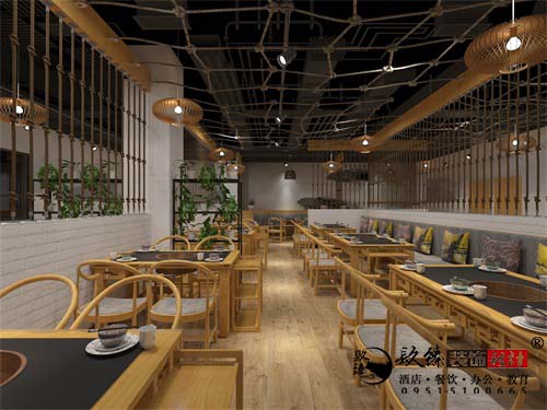 银川火锅店设计效果图|镹臻设计