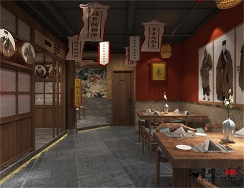 银川餐厅设计效果图|镹臻设计