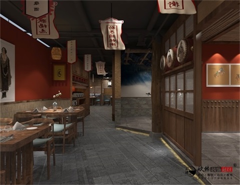 银川餐厅设计效果图|镹臻设计