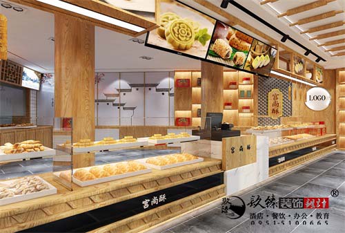 银川糕点店设计效果图|镹臻设计