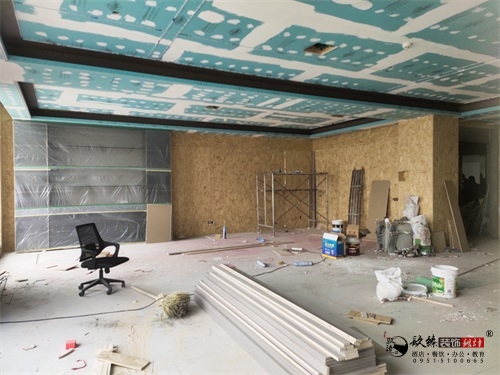 银川办公室装修工地现场|镹臻设计