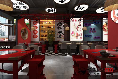 银川火锅店设计效果图|镹臻设计