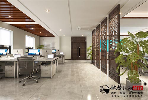 银川办公室装修设计效果图|镹臻设计