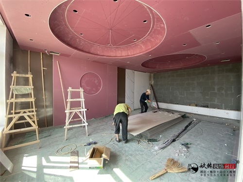 银川售楼部装修项目工地实拍|镹臻设计