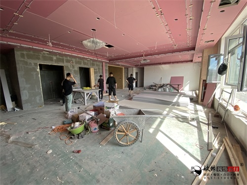 银川售楼部装修项目工地实拍|镹臻设计