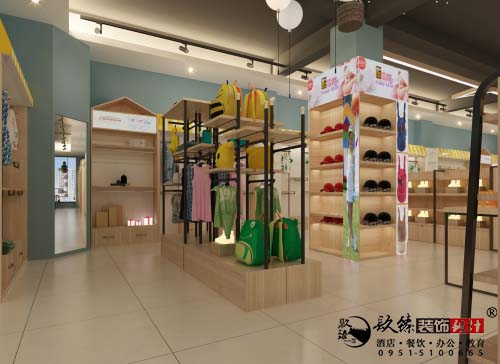 银川母婴店装修设计效果图|镹臻设计