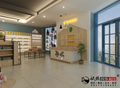 银川母婴店装修设计效果图|镹臻设计