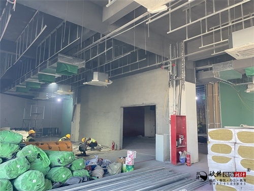 银川办公楼装修设计工地进度|镹臻设计