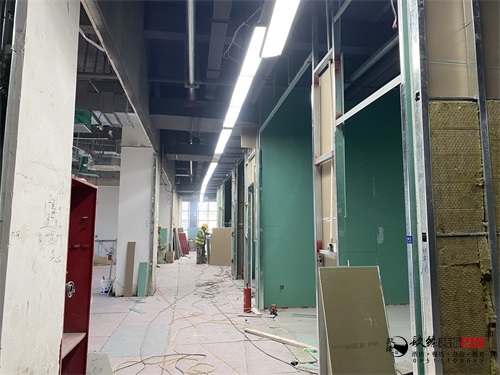 银川办公楼装修设计工地进度|镹臻设计