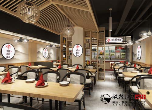 银川餐厅设计效果图|镹臻设计