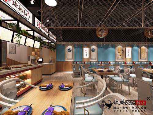 银川餐厅设计效果图|镹臻设计