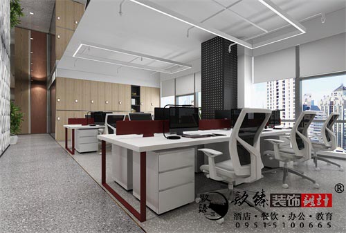 银川办公室设计效果图|镹臻设计