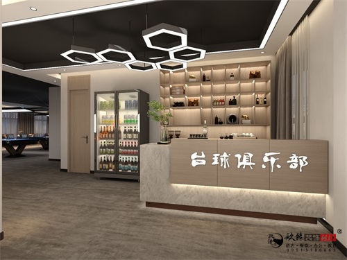 银川台球厅装修设计效果图|镹臻设计