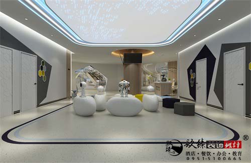 银川培训中心装修设计效果图|镹臻设计