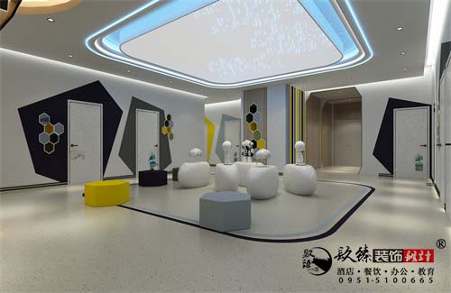 银川培训中心装修设计效果图|镹臻设计