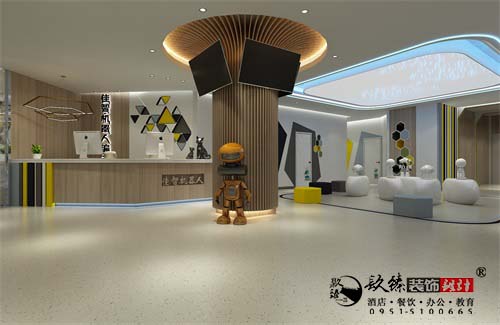 银川培训中心装修设计效果图|镹臻设计